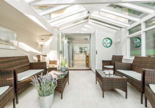 Luxury holiday home Beck Cottage conservatory