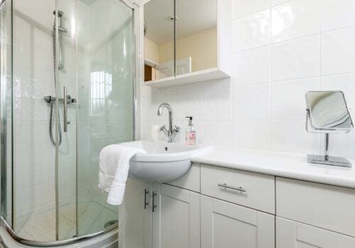 New Forsest self catering Criddlestyle Cottage shower cubicle