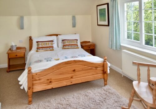 Bedroom with fantastic view in Devon holiday let