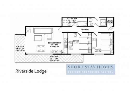 Floorplan for the sel catering property