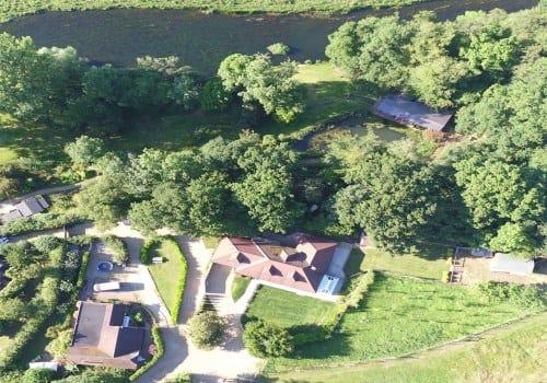 Aerial view of self catering holiday homes in Fordingbridge