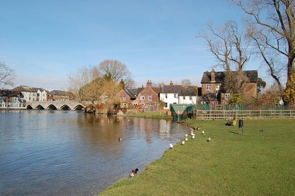 View of Fordingbridge village from the recreation ground