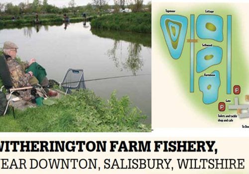 Information and map advertising Witherington Farm Fishery