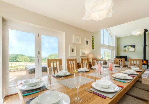 The table is set in Devon holiday home