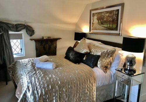 Luxurious Double Bedroom with Art Deco features in self catering cottage