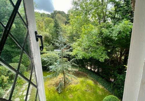 Great views with lots of greenery within the well kept garden at Forest Drove Cottage holiday rental property in the New Forest