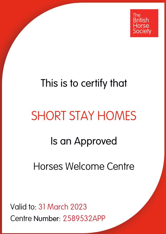 Horses are welcome with Short Stay Homes