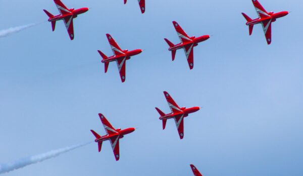 Red Arrows in Formation