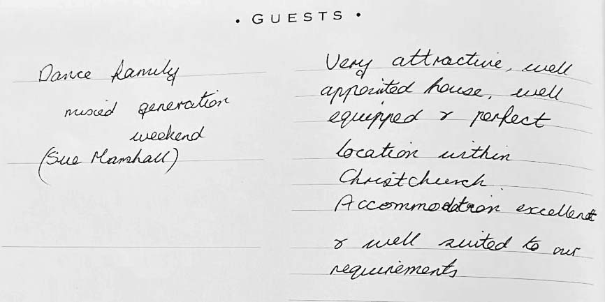 Hand written review for The Quays in January 2026