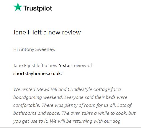 5 star review for a boardgamers stay in our new forest Cottages at Godshill
